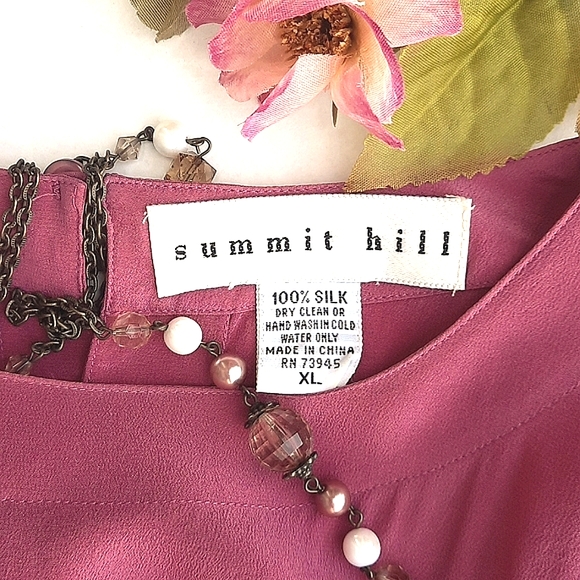 SUMMIT HILL 100%Silk Blouse - Picture 2 of 8